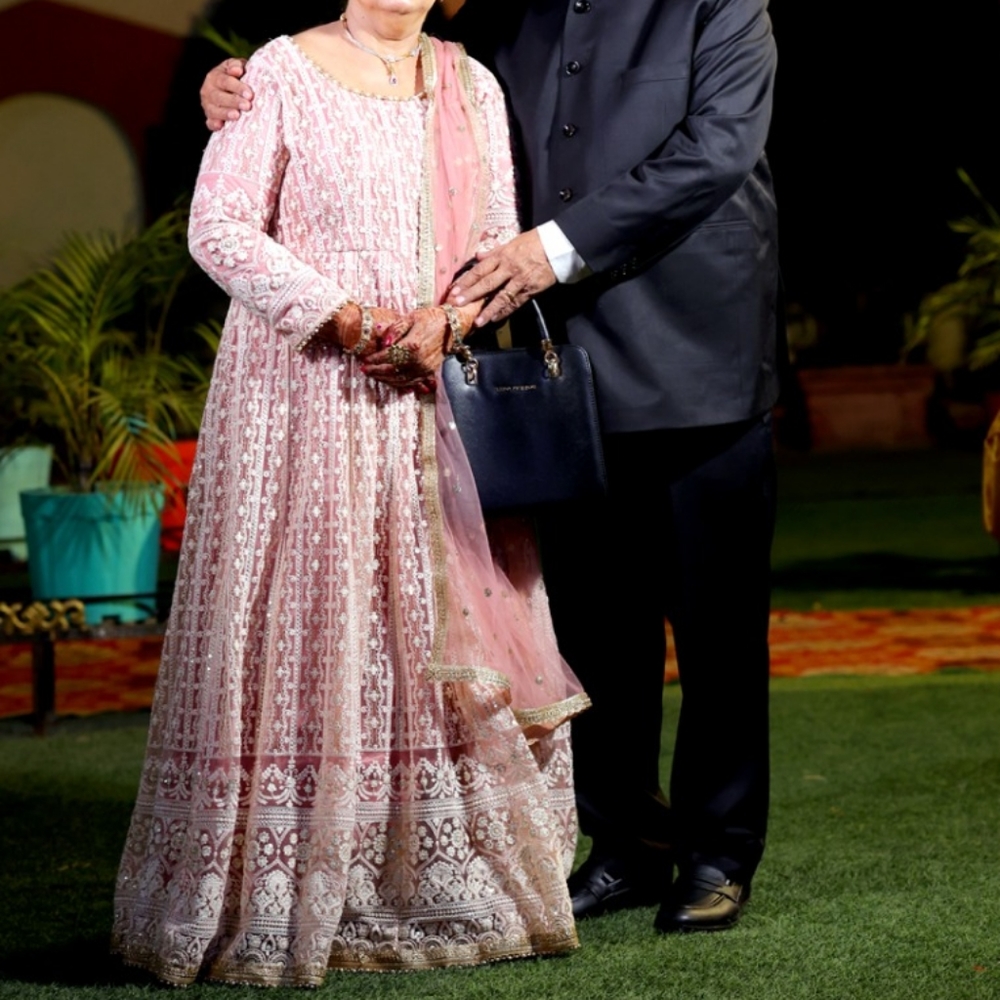 Ethnic Long Suit Set / Gown / Maxi Dress with Duppata - Picture 4 of 5